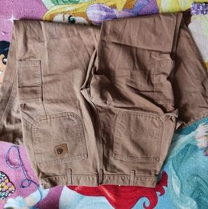 Carhartt Men's Original Dungaree Carpenter Denim Jeans Brown 34 x 30 B11 Work